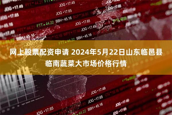 网上股票配资申请 2024年5月22日山东临邑县临南蔬菜大市场价格行情