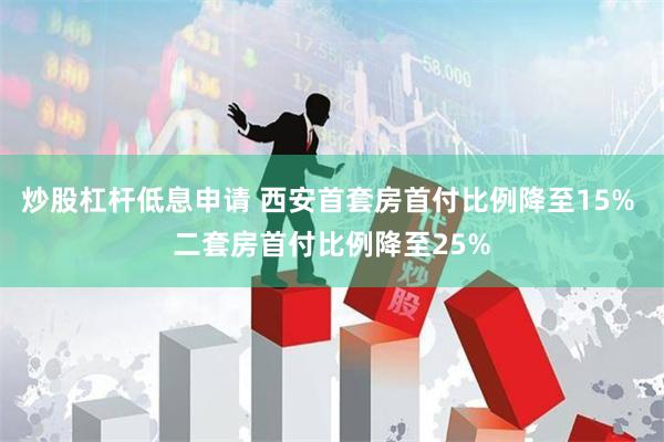 炒股杠杆低息申请 西安首套房首付比例降至15% 二套房首付比例降至25%