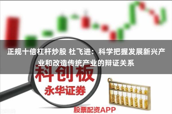 正规十倍杠杆炒股 杜飞进：科学把握发展新兴产业和改造传统产业的辩证关系