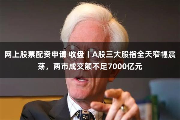 网上股票配资申请 收盘丨A股三大股指全天窄幅震荡，两市成交额不足7000亿元