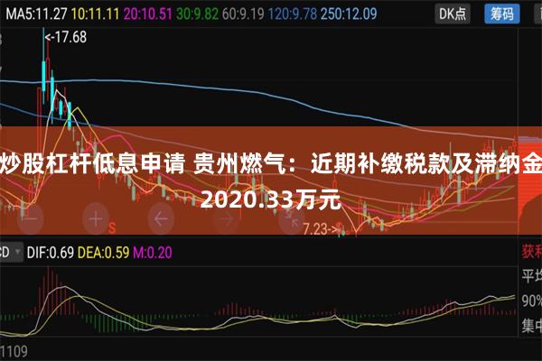 炒股杠杆低息申请 贵州燃气：近期补缴税款及滞纳金2020.33万元