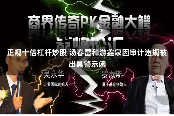 正规十倍杠杆炒股 汤春雷和游鑫泉因审计违规被出具警示函