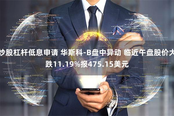 炒股杠杆低息申请 华斯科-B盘中异动 临近午盘股价大跌11.19%报475.15美元