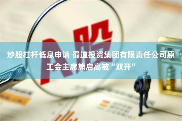炒股杠杆低息申请 蜀道投资集团有限责任公司原工会主席熊启高被“双开”
